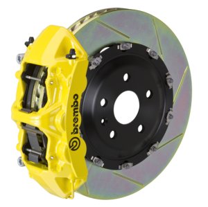 Cadillac BLS Brake Rotors (2) - Front - R1 Concepts - Drilled & Slotted Carbon Coated - `03-`11